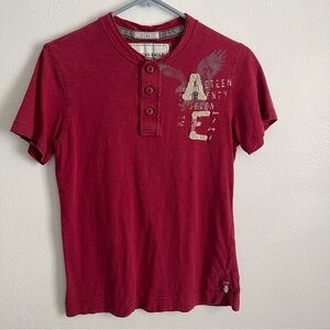 American Eagle Outfitters Maroon Tee XS vintage fit Y2K